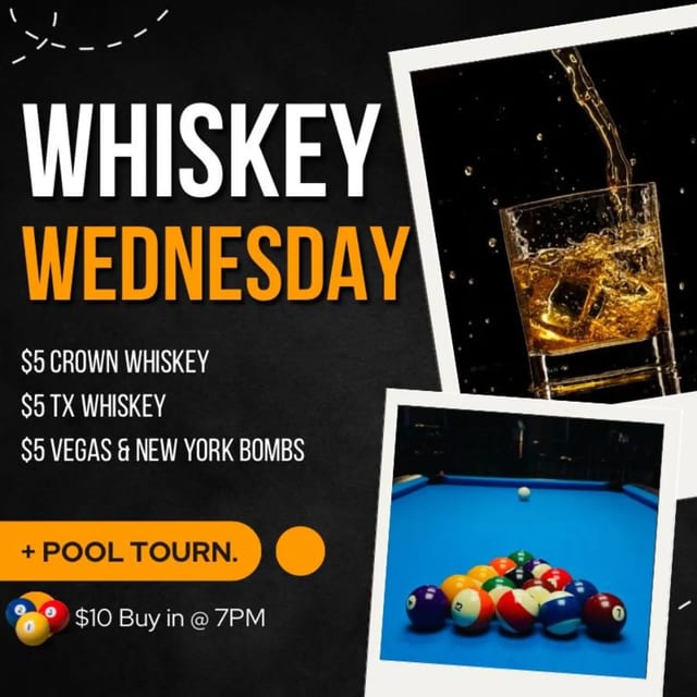 Whiskey Wednesday: Pool, Food & Fun at Wild Duck!