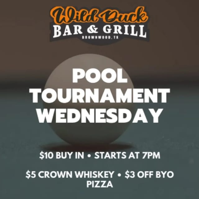 Wednesday Pool & $5 Crown + BYO Pizza Specials