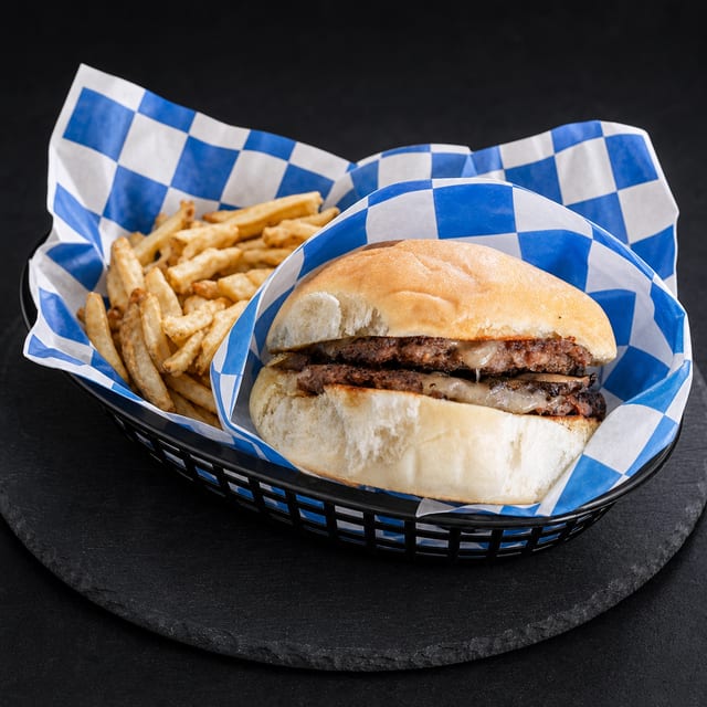 Mushroom Swiss Burger.