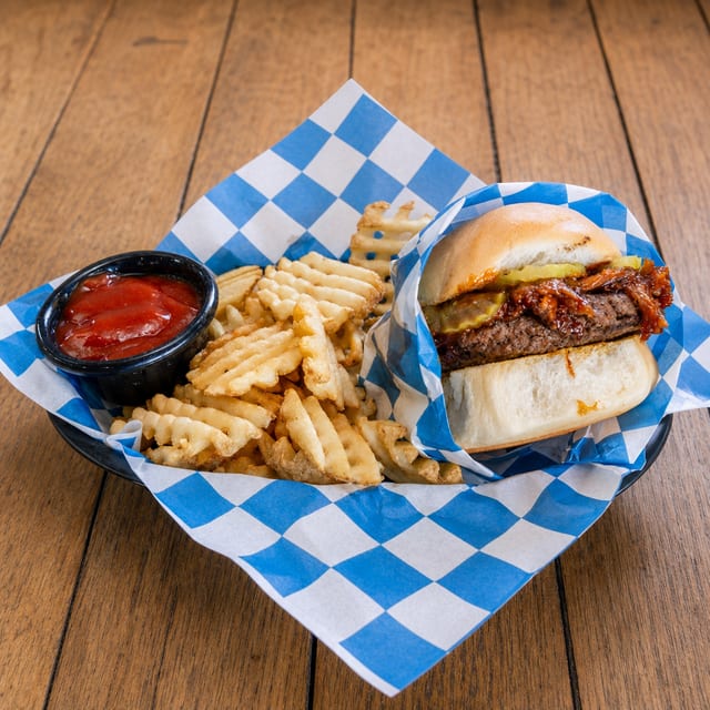 Best Dam BBQ Burger.