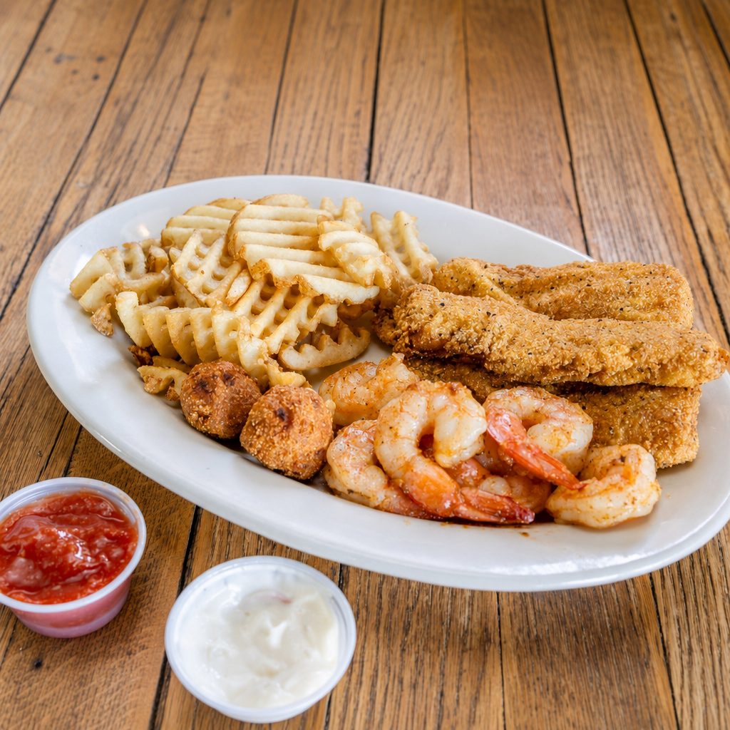 Catfish & Grilled Shrimp.