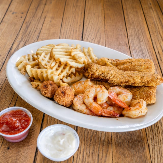 Catfish & Grilled Shrimp.