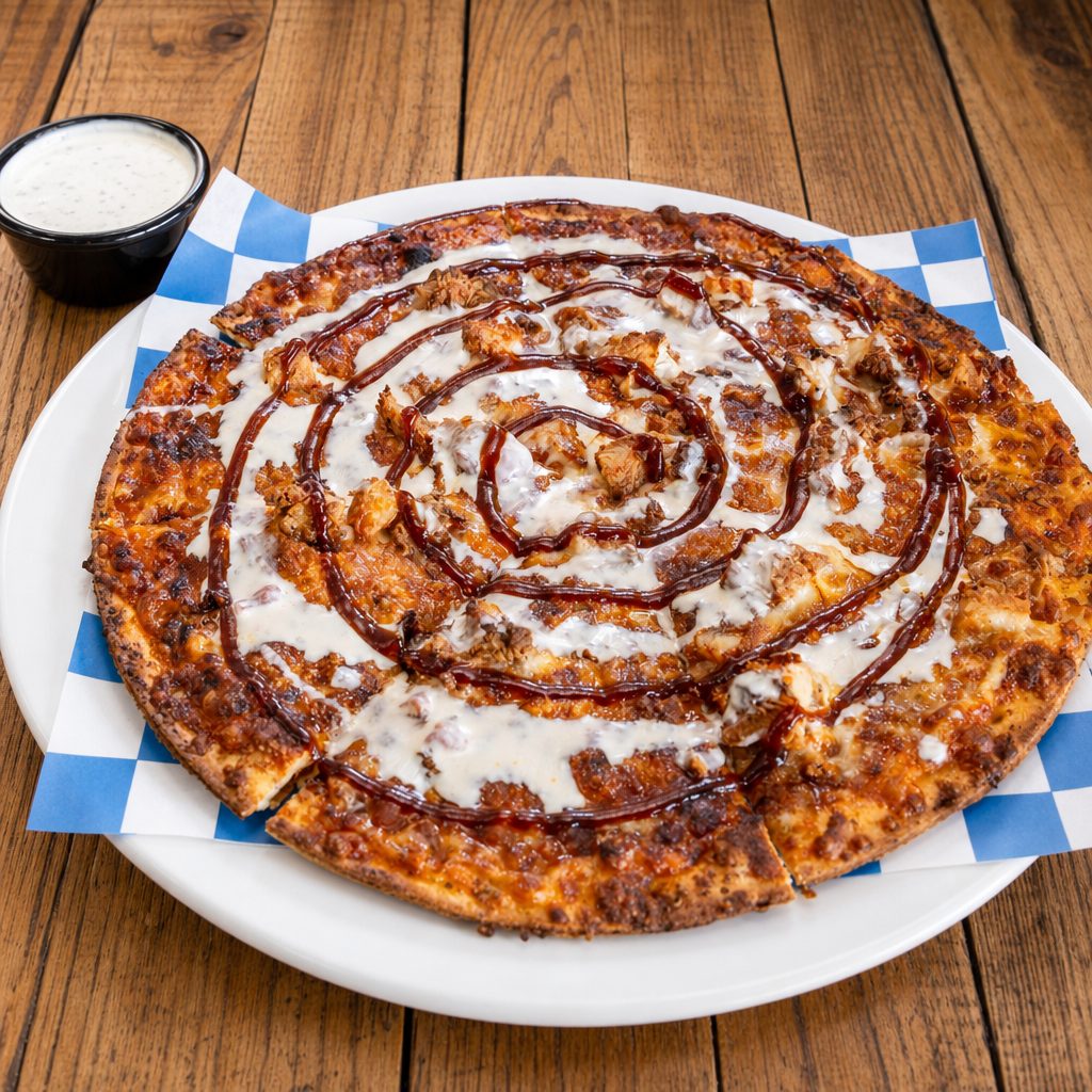 BBQ Chicken Pizza.