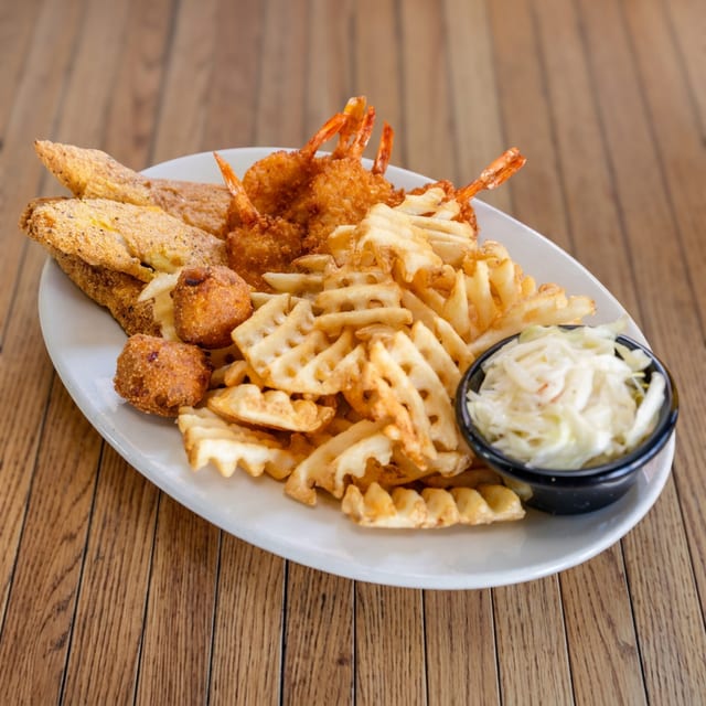 Catfish & Butterfly Shrimp.